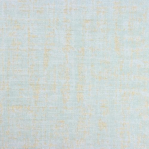 VEELIKE Papel tapiz de tela de lino azul dorado con textura de 15.7 x 118 pulgadas, autoadhesivo, extraíble, de tela de lino azul, papel de contacto