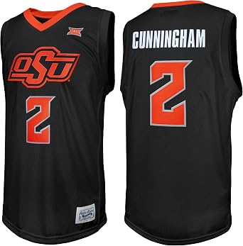 Original Retro Brand NCAA Oklahoma State Cowboys Cade Cunningham #2 Black Tackle Twill Jersey, Large