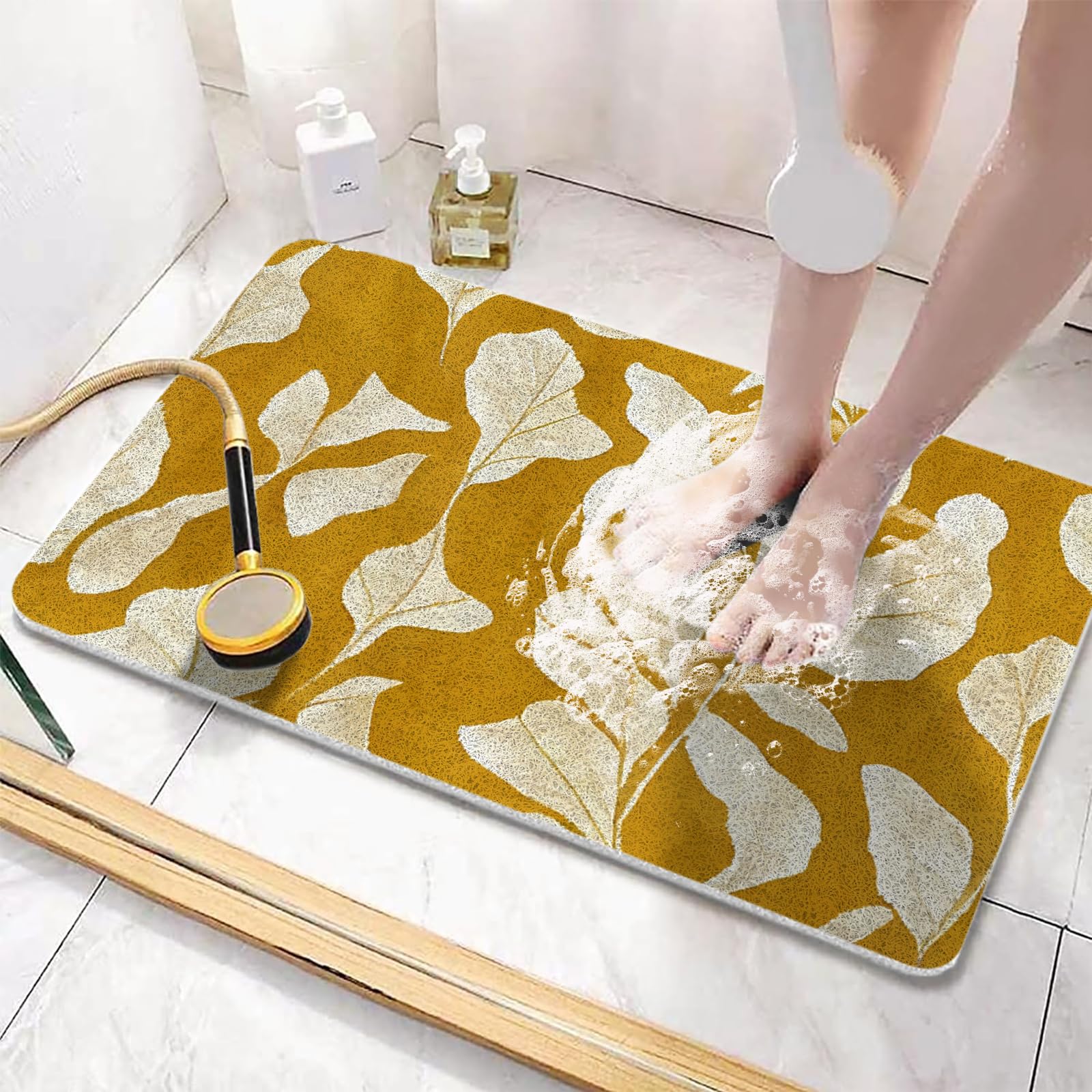 Gprxiom Color 18 Shower Mats Non Slip, 45X75cm, Pvc Loofah Bathroom Mats, Loofah Mat For Shower And Bathroom, Quick Drying