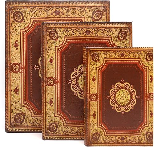 Miniatura 2 de Jolitac Cajas decorativas para libros, diseño de mapa del mundo, libro antiguo, caja invisible con tapa magnética, juego de 3 cajas de