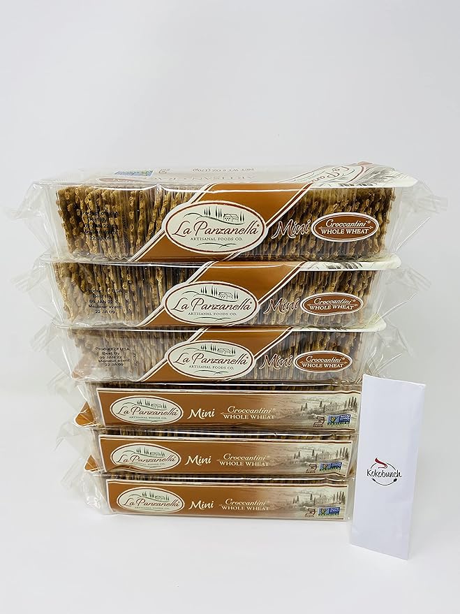 Pack de 6 Crackers Artesanales Mini Croccantini Integrales 6 oz miniatura 2