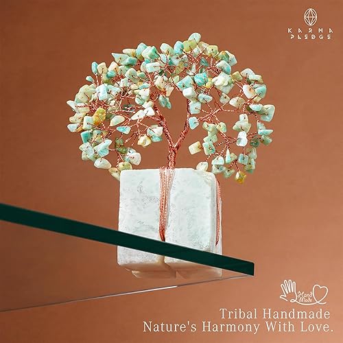 Miniatura 125 de Árbol de la vida de cristal curativo de 7 chakras, árboles bonsái hechos a mano para energía positiva, dinero y buena suerte, árbol para decoración