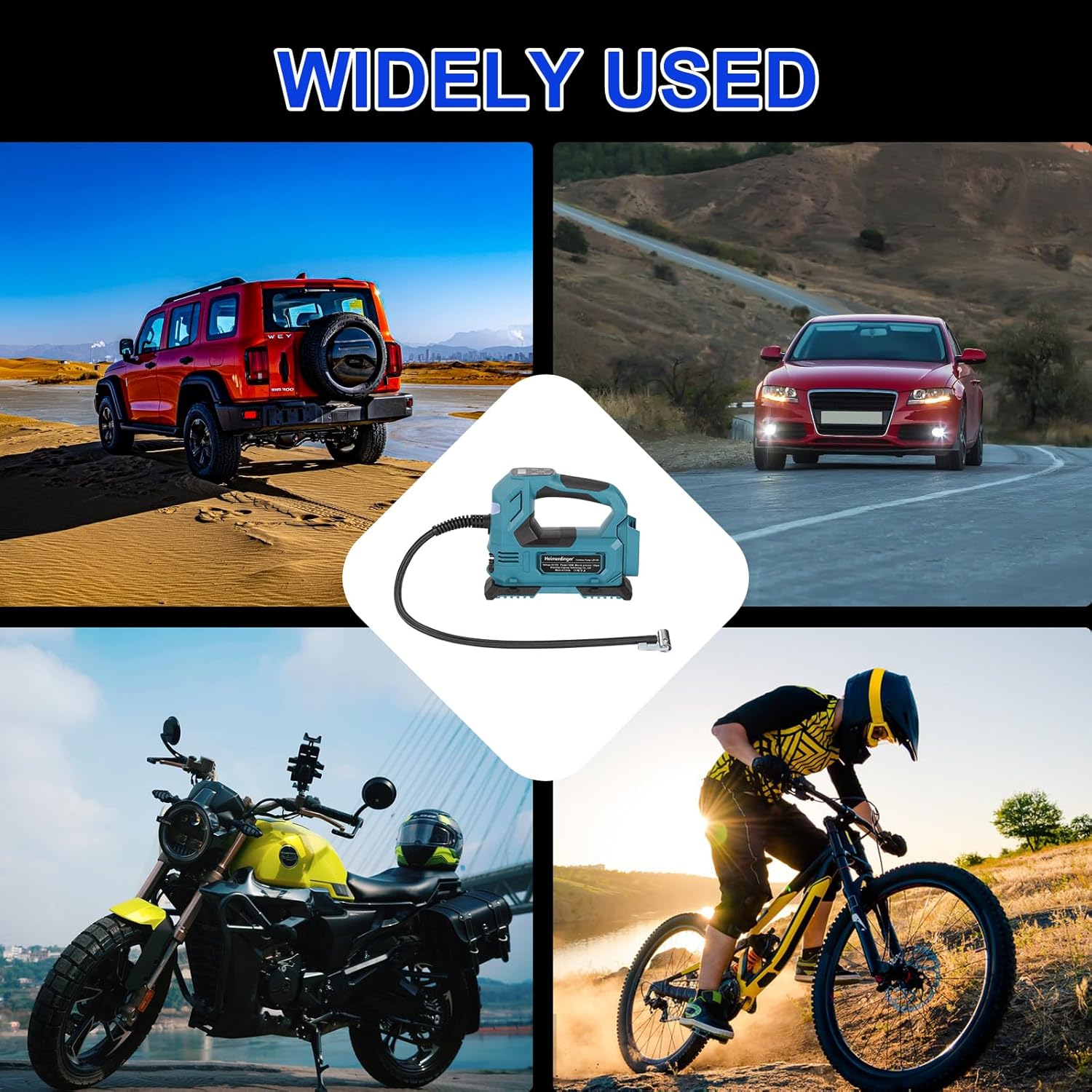 Cordless Tire Inflator Air Compressor Compatible with Makita 18V Battery, 120W Digital Air Pump, 120PSI, Dual Power Mode-Battery Not Included - Image 6