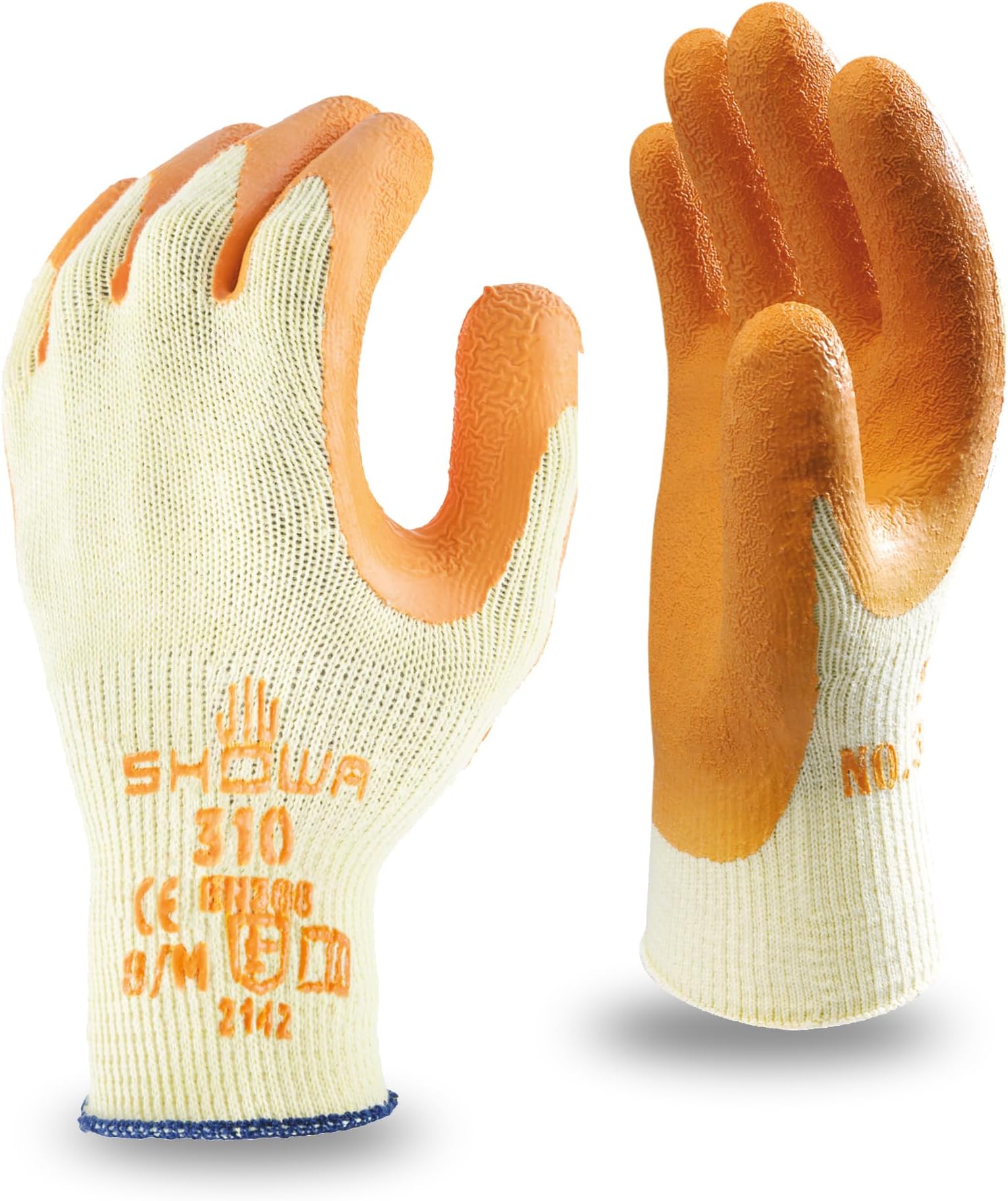 Gloves SHO310Y-M No.310 Grip Glove, Size: M, Pale Yellow/Orange