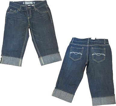 Mossimo Womens Crop Jeans Wide Cuff Fit 
