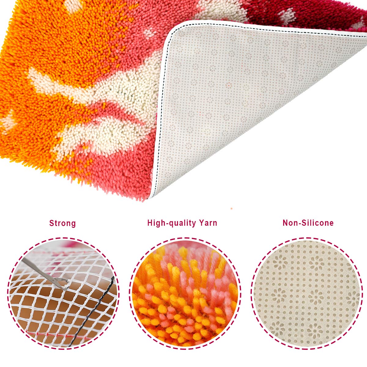 ROCKY&CHAO Kit di ganci per adulti e principianti, motivo unicorno, 60 x 40 cm, kit fai da te per tappeti e tappeti per la casa, kit per ricamo a punto croce, kit per la decorazione della casa