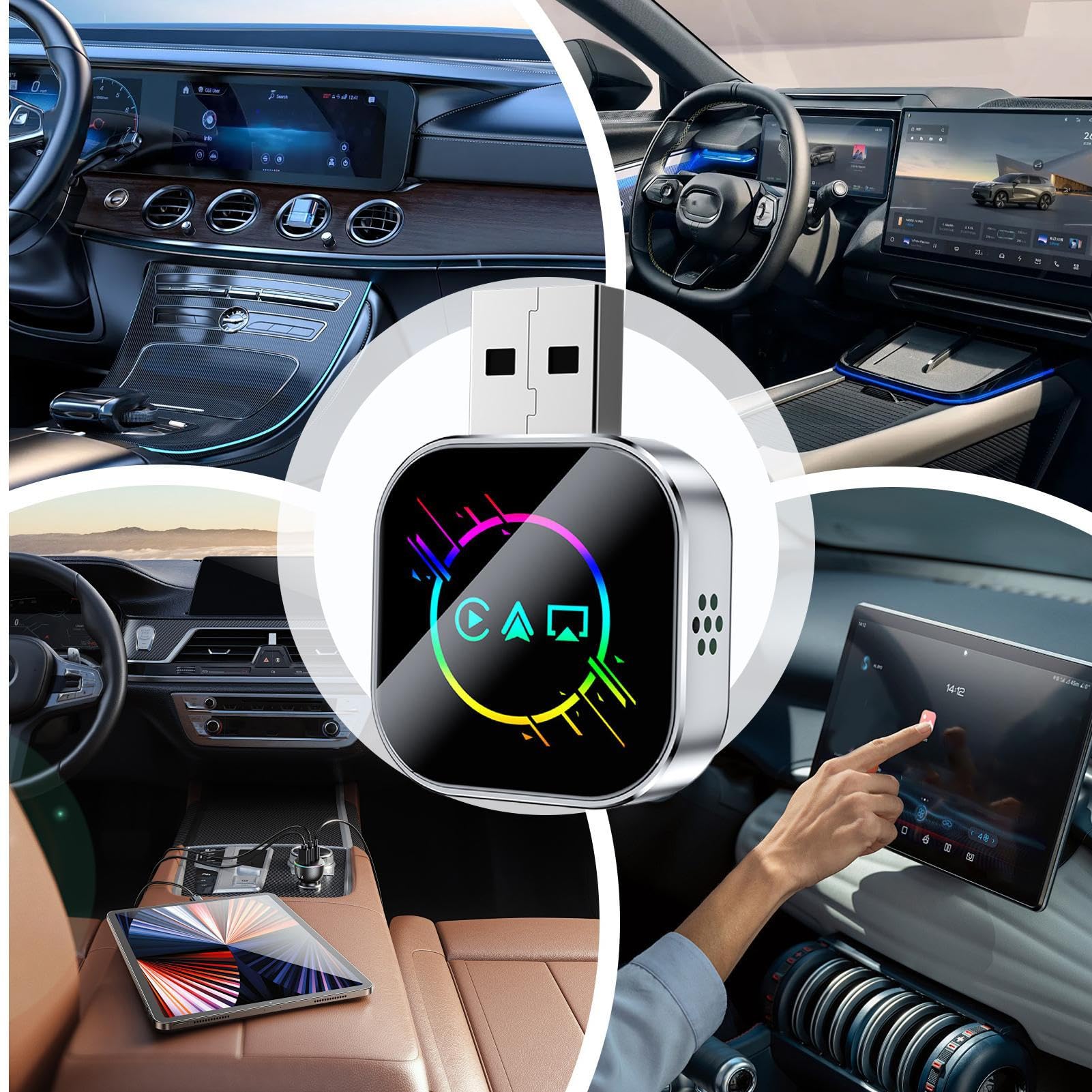 Generisch Adattatore wireless per auto, convertitore rapido per auto