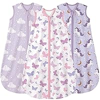 Vista 22 de Yoofoss Saco para dormir para bebé de 0 a 6 meses, TOG de 0.5, manta que se lleva puesta, cremallera bidireccional, tela de algodón 100 %, para niño