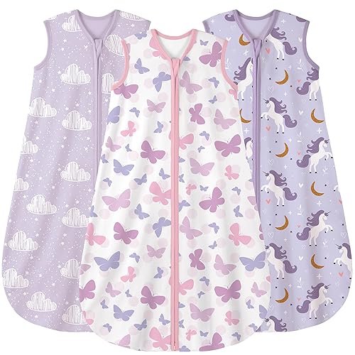 Miniatura 22 de Yoofoss Saco para dormir para bebé de 0 a 6 meses, TOG de 0.5, manta que se lleva puesta, cremallera bidireccional, tela de algodón 100 %, para niño