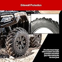 Vista 4 de Tusk Mud Force - Juego de 4 neumáticos ATV 25x8-12 x 25x10-12