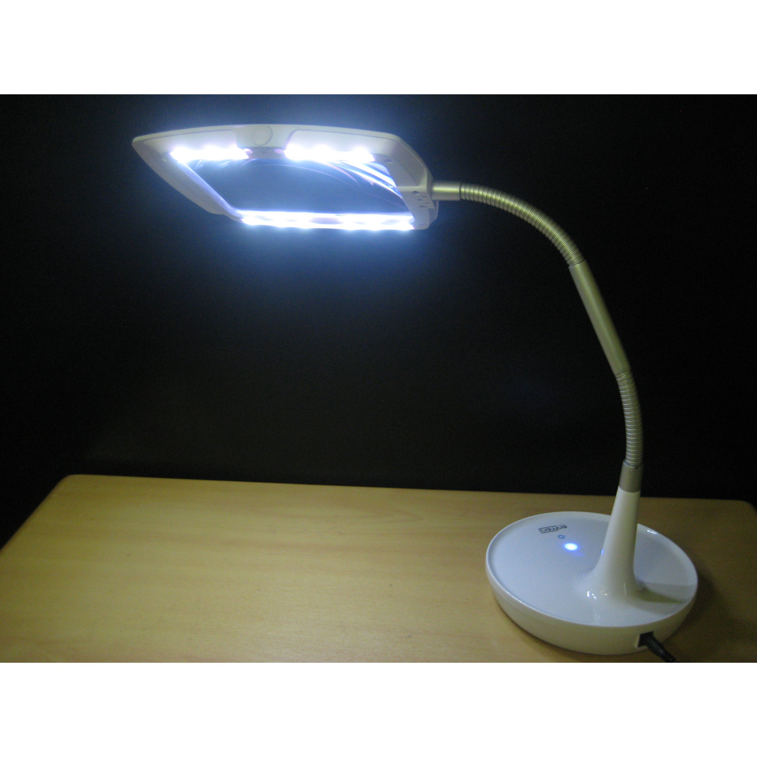 Amazon | Enfren(エンフレン) LEDデスクルーペ ホワイト 手元拡大「非