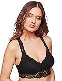 Motherhood Maternity Women's Lace Racerback Nursing Sleep Bralette Small Black