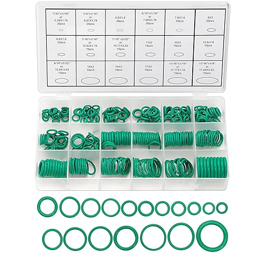 270Pcs Rubber O Ring Assortment Kits 18 Sizes Sealing Gasket Washers