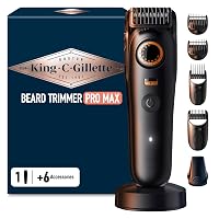King C. Gillette Rasoio Elettrico Barba Pro MAX, Regolabarba Uomo Senza Fili