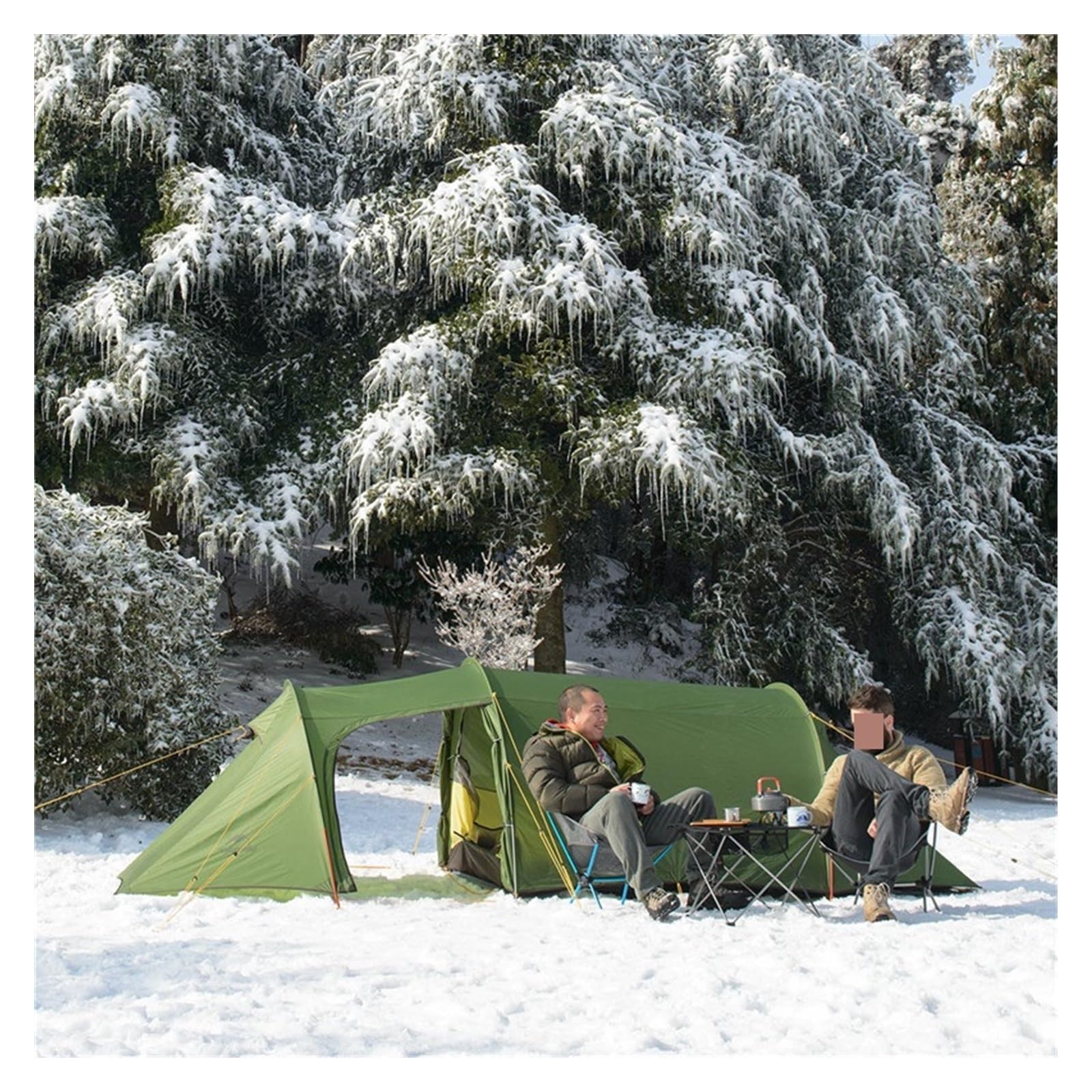 Namiot kempingowy Tunel Namiot kempingowy 3-4 osoby Ultralekki namiot rodzinny 4 pory roku 15D/20D40D Namiot z tkaniny Camping Piesze wycieczki Doskonała wentylacja