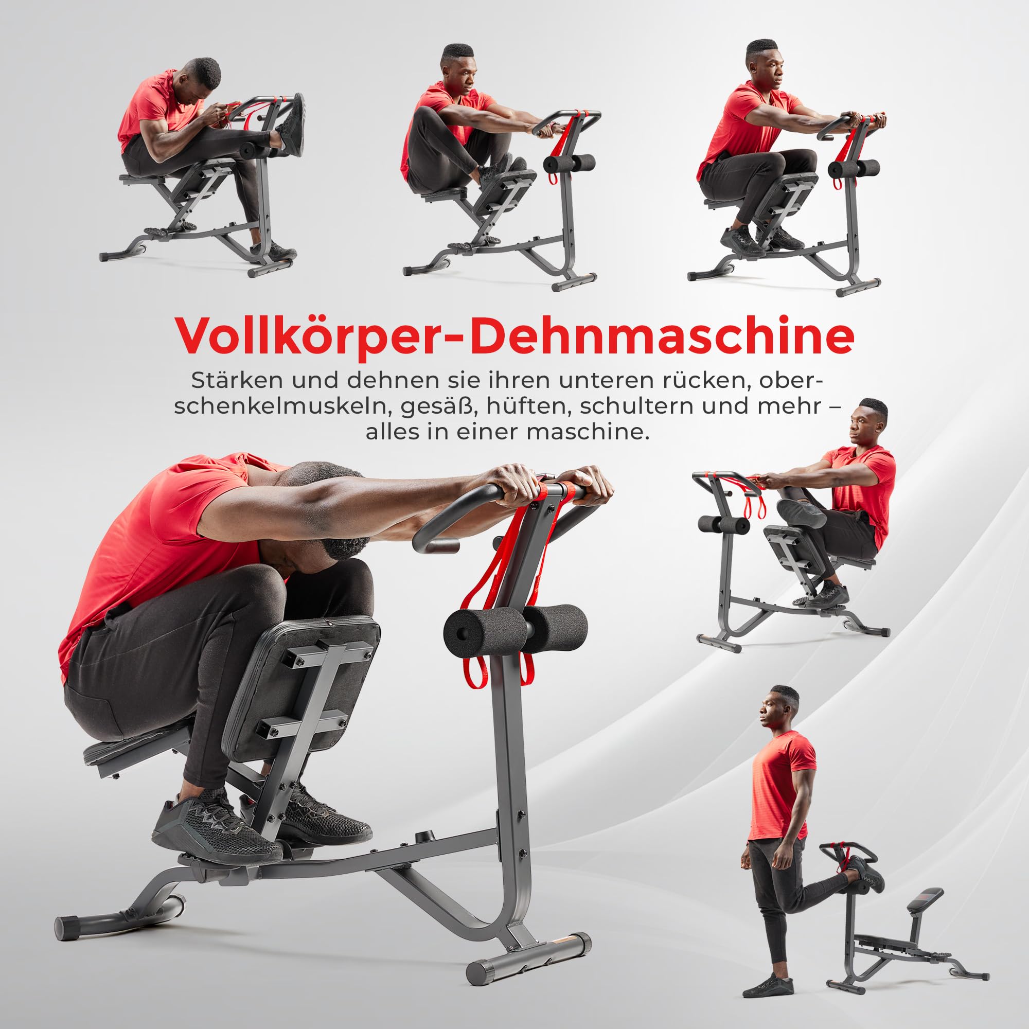 Sunny Health & Fitness Klappbar Roman Chair, Back Hyperextension Bench | Verstellbar Height, Trainiert Rücken, Bauch und Core, Heimtraining, 115-120 kg Belastbarkeit, Verbessert Flexibilität