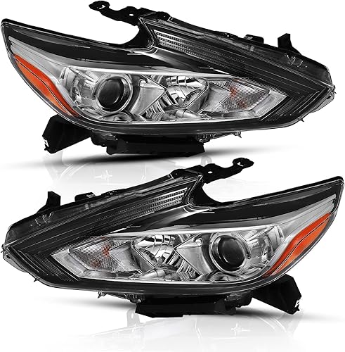 Conjunto de faros delanteros compatible con Nissan Altima 2016-2018 2016 2017 2018 16 17 18 Nissan Altima lado del conductor y del pasajero