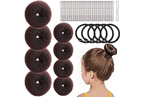 4PCS Donut Bun Makers and Small Hair Buns Kit for Kids