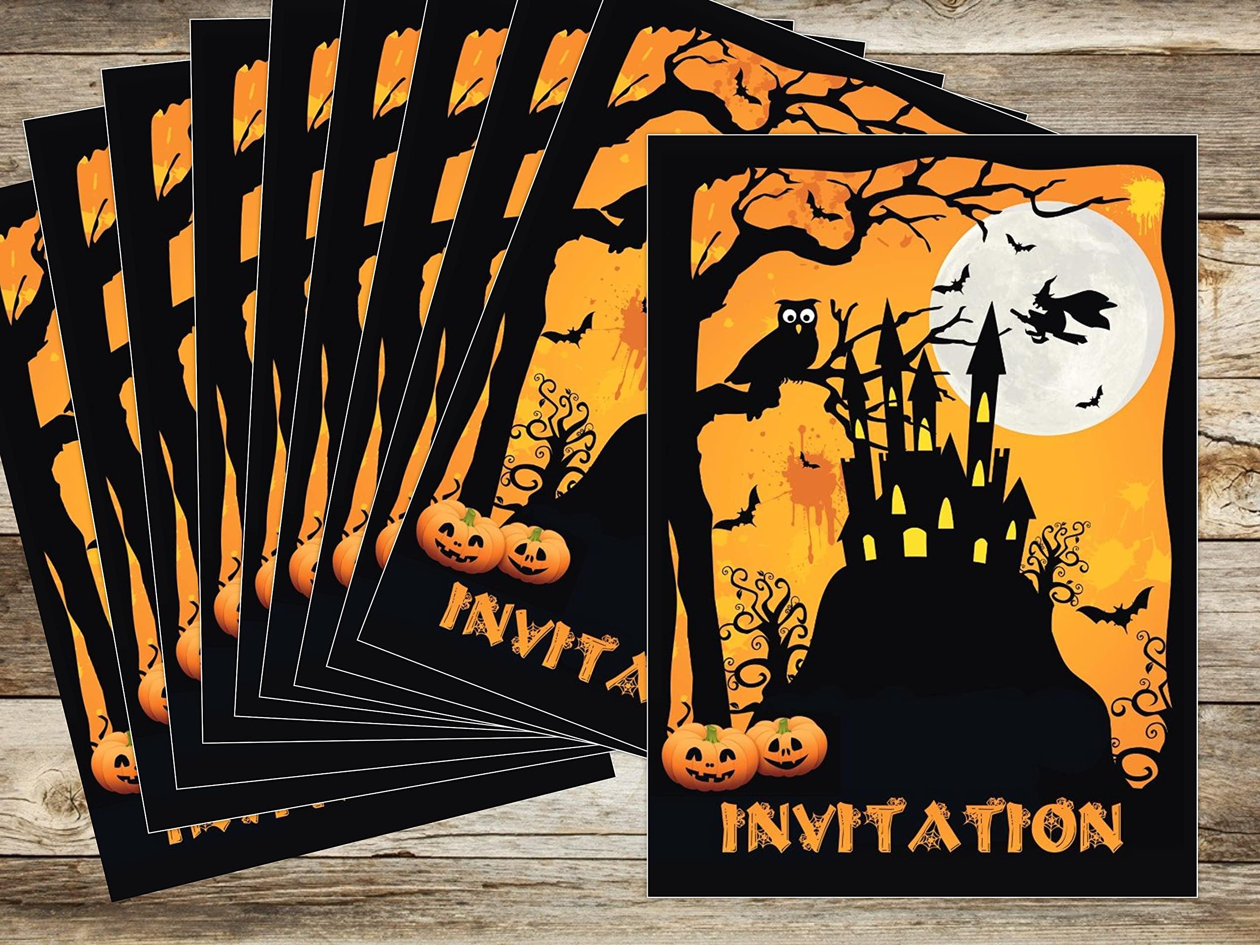 10 Inviti Per Halloween Cimitero - Edition Colibri - Biglietti Per Festa Horror
