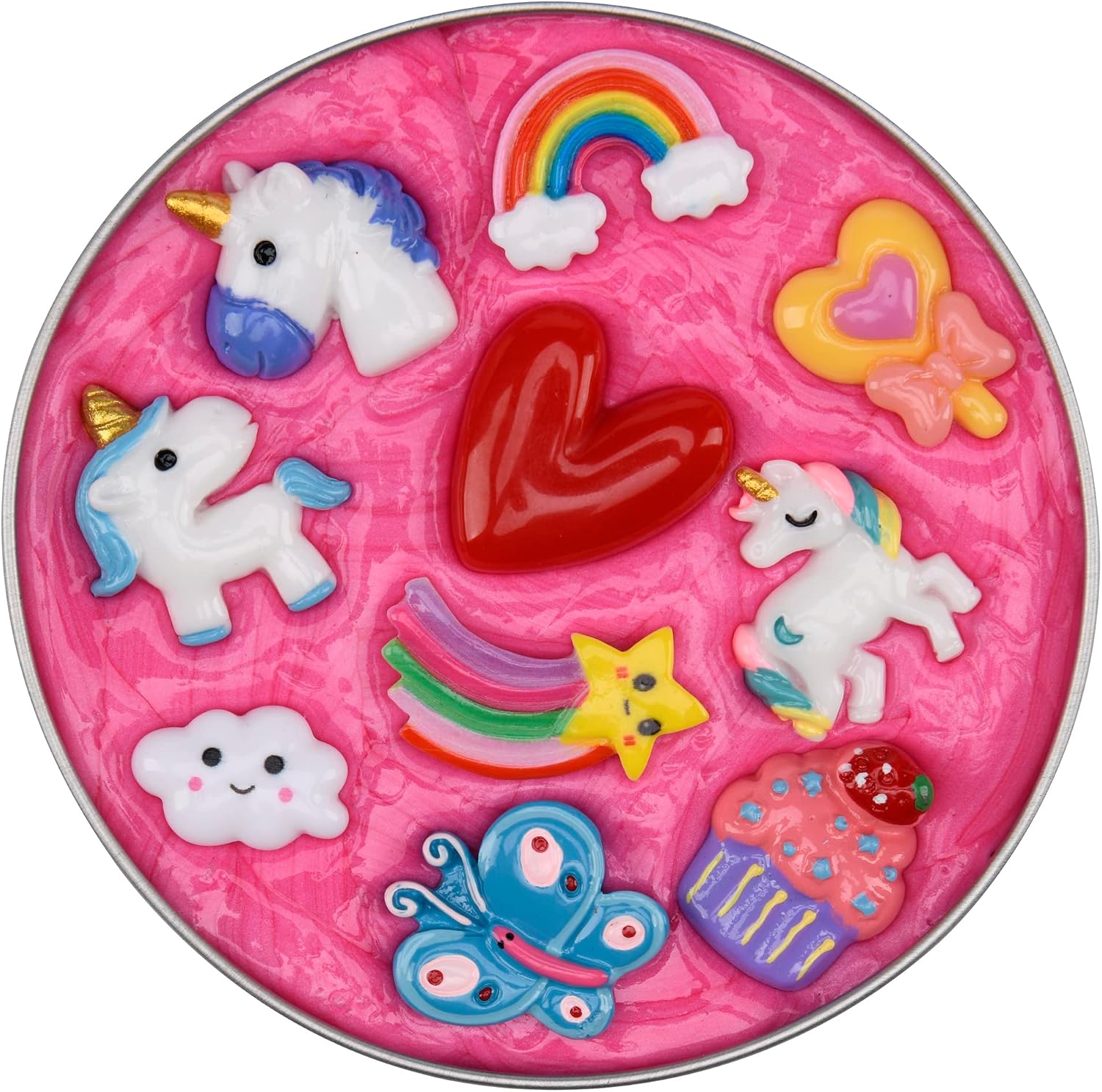 Play Putty Therapy Putty for Kids with Charms Rainbows and Unicorns Theraputty Medium Resistance, Fine Motor Skills and Hand Strength, Occupational Therapy Sensory Fidget Toy and Tool