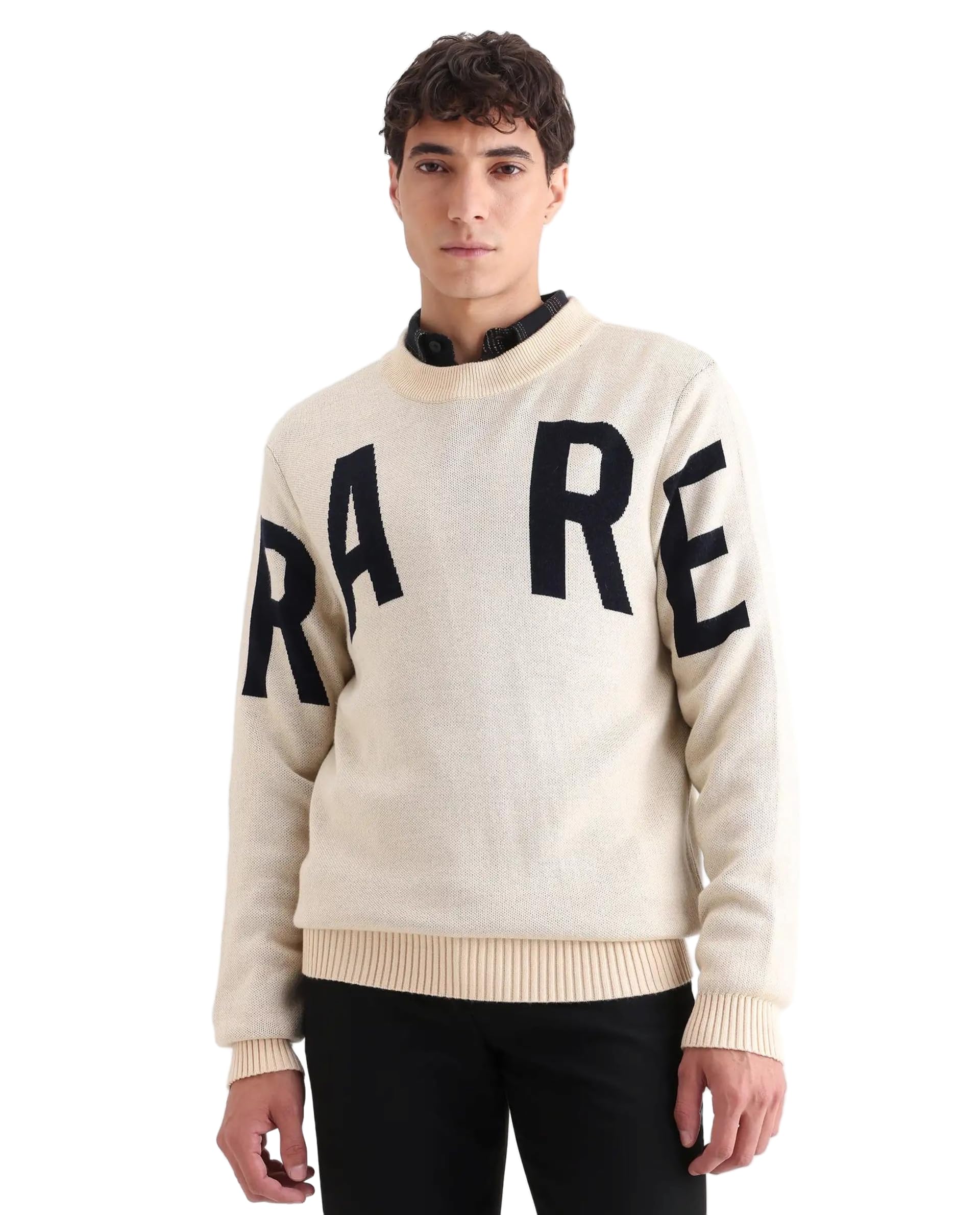 rare rabbit Regular fit Monogram Print Sweater-picture-21