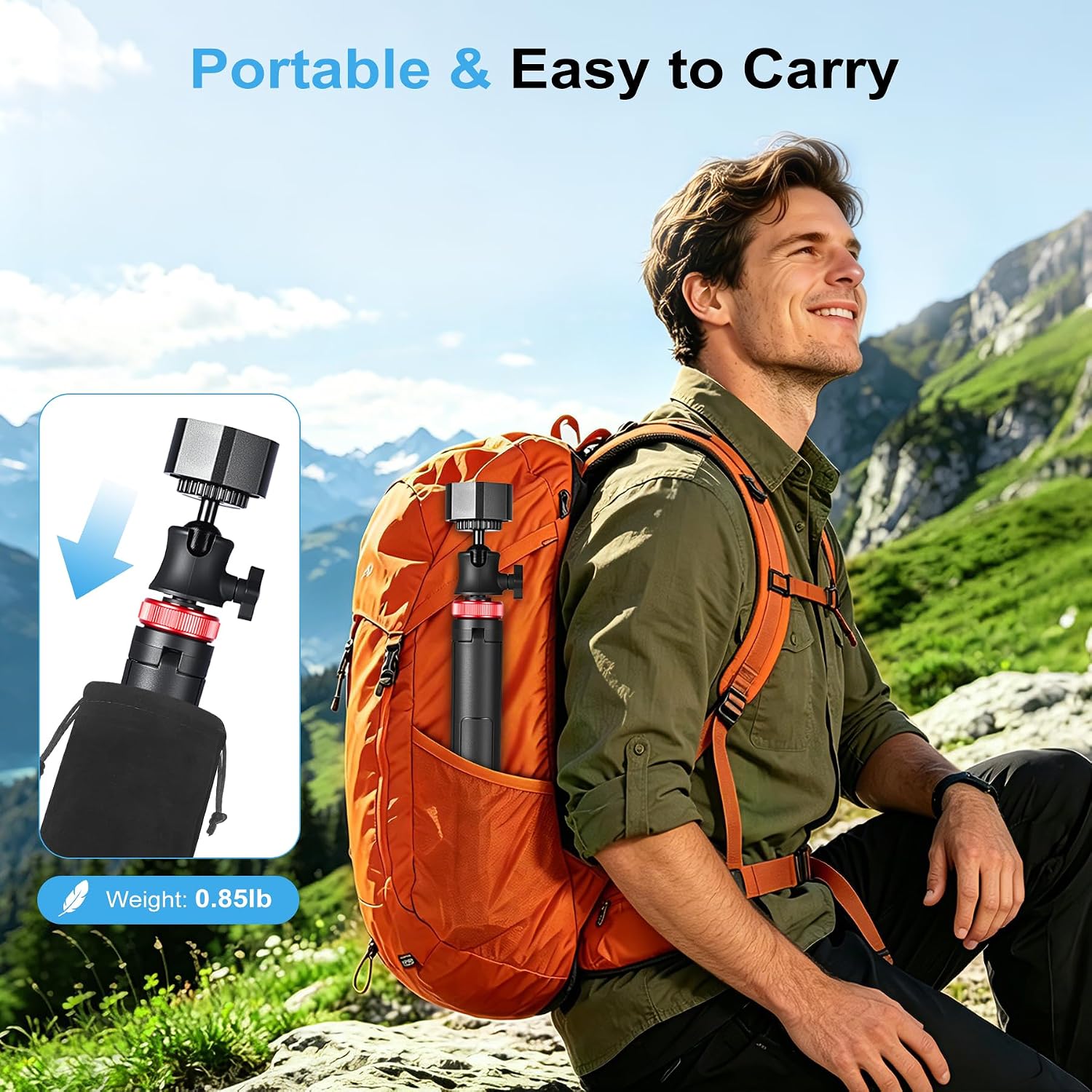 Starlink Mini Tripod Mount 360°Adjustable Tilt Stand,for RV Travel, Camping | For New & Old Starlink Mini Models Portable Tripod Mount ,with Aluminum Alloy Adapter Compatible with Starlink Mini Satellite