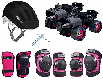 jaspo Kids Insane Queen Adjustable Roller Blade Outdoor Wheel Skates Suitable For Age Group(6-14 Years)(Queen)Color-Pink