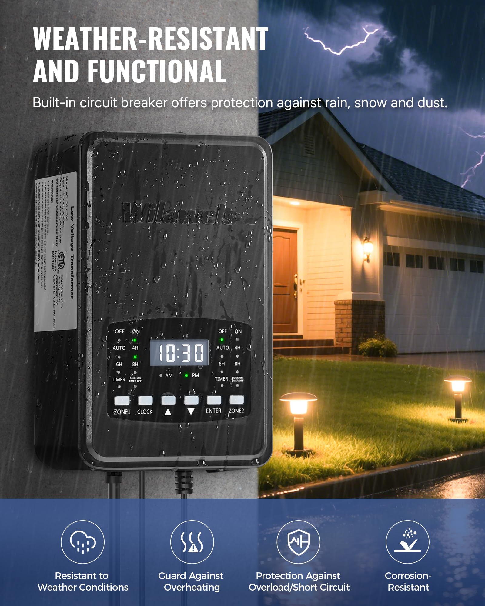 Low Voltage Landscape Transformer - 2 Zone Control -7
