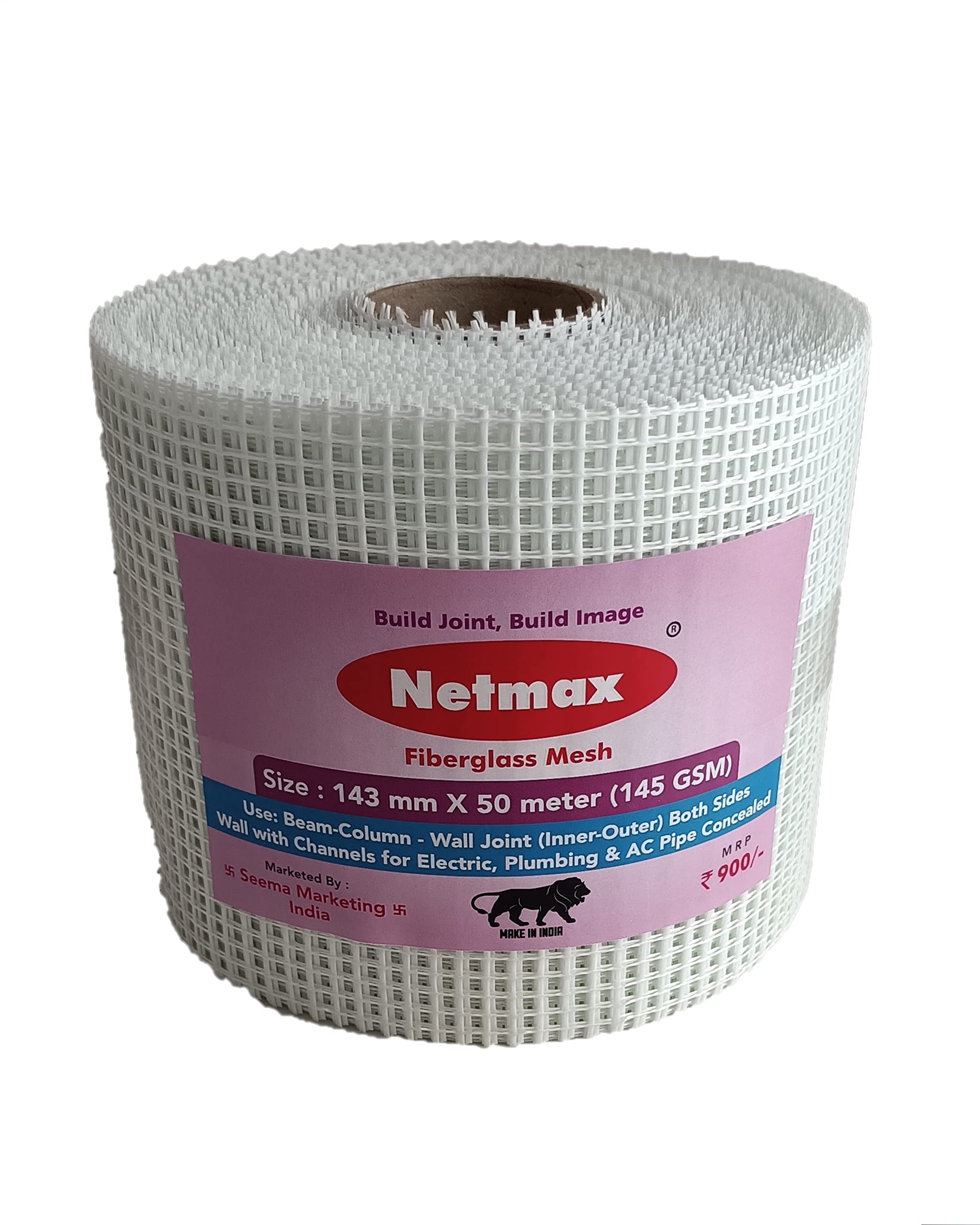 NETMAX ® Fiberglass Mesh 145 GSM (143mm X 50meters) For Construction (1) (B0BN6LRKRN) Amazon Price History, Amazon Price Tracker
