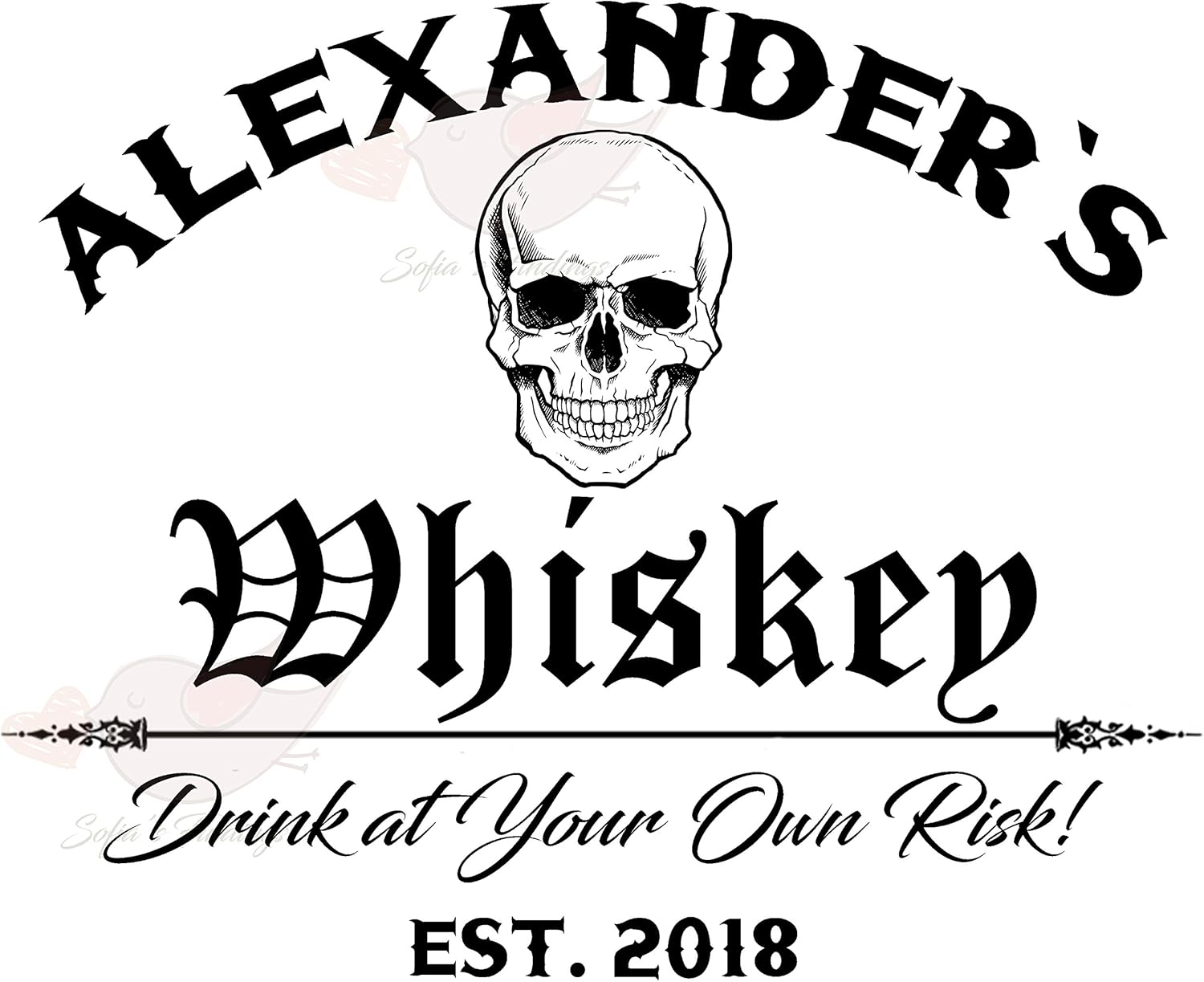 Personalized - Custom American White Oak Aging Barrel | Age your own Whiskey, Wine, Rum, Tequila, Beer, Bourbon & More - Danger Design (5 Liters)