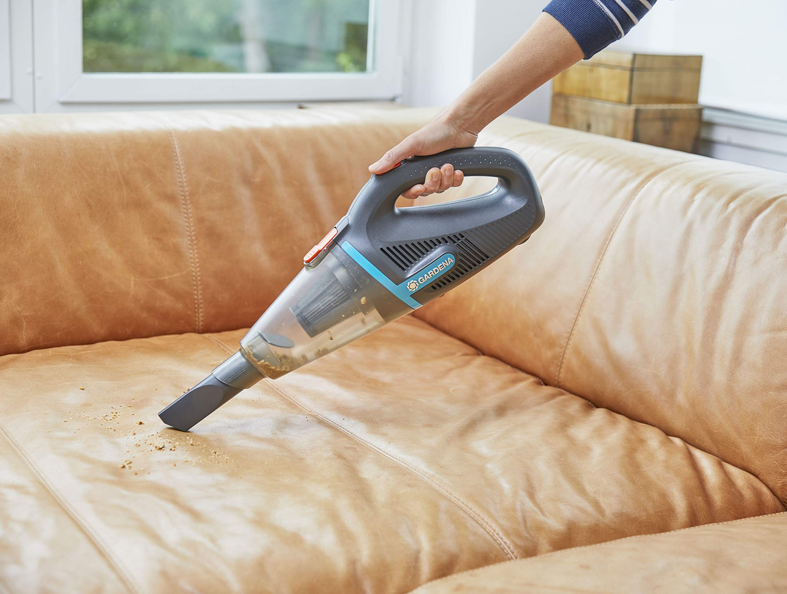 Gardena Zubehör-Set Outdoor Handsauger EasyClean Li: Aufsatzdüsen-Set für die effektive Reinigung im Innenbereich, mit Fugen- und Polsterdüse (9343-20) Schwarz, Anthrazit G9343-20