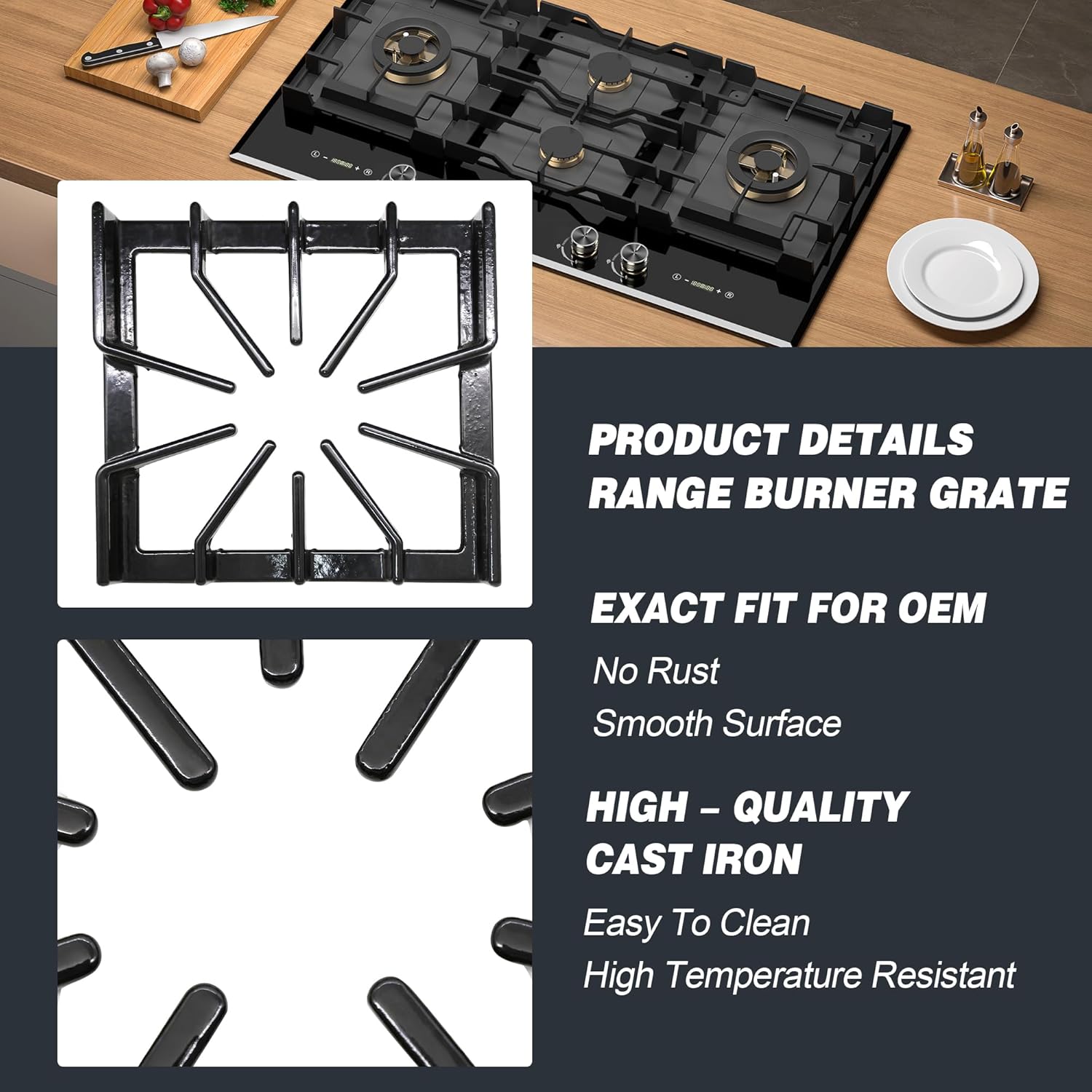 PA060032 Cosamatcozon Upgraded Range Burner Grate Part - Compatible with Some Viking Ranges or Ovens