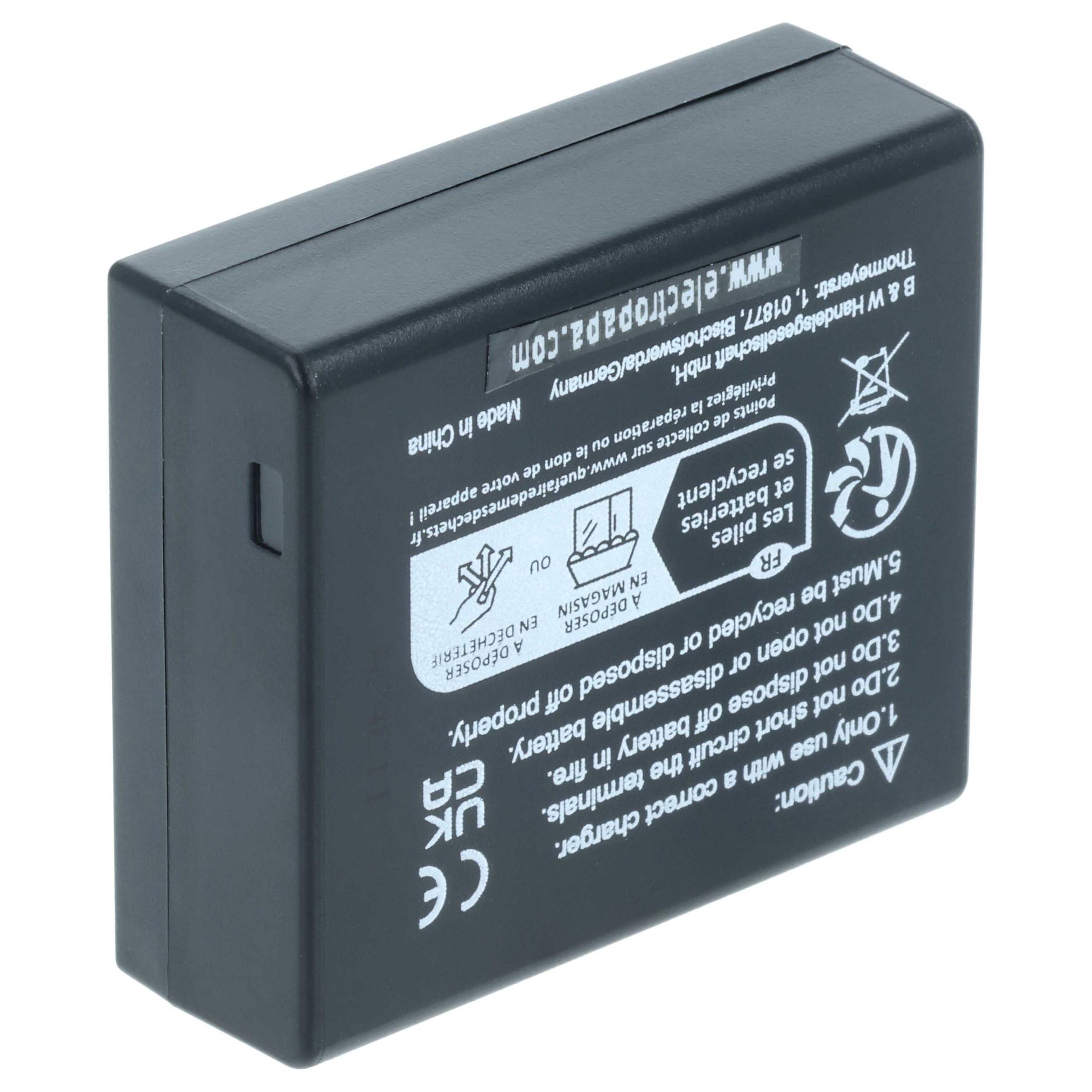 vhbw 3x batteria compatibile con Panasonic Lumix DMC-LX100S, DMC-LX100K, DMC-S6K, DMC-S6, DMC-GX9, DMC-TX1 fotocamera (750mAh, 7,2V, Li-Ion)