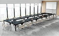 Vista 7 de Mesa de conferencias de 6.56 pies, mesa de seminario rectangular grande súper resistente para 8 personas, mesas largas de negocios, 1 unidad