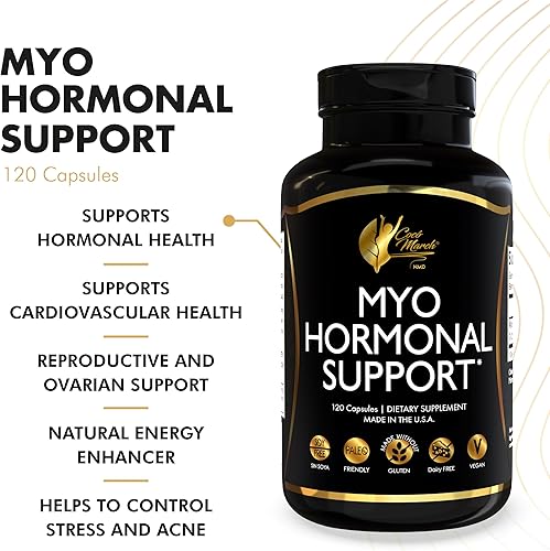 Miniatura 3 de Cocó March N.M.D Apoyo hormonal de mio-inositol para mujeres, apoya el equilibrio hormonal y el bienestar de la menopausia, energía y metabolismo,