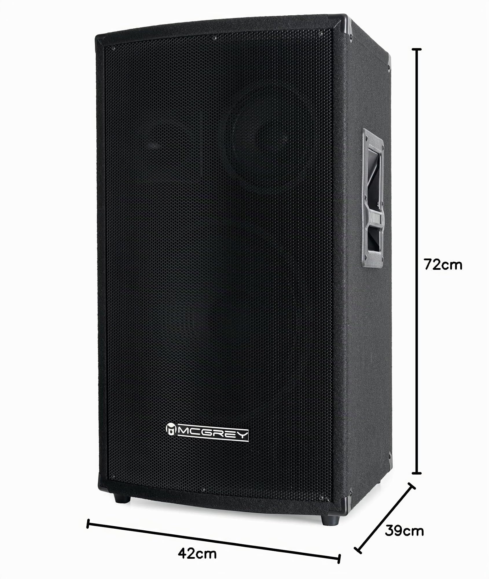 McGrey SL-12/3 Cassa PA DJ 3 Vie 30cm (12") Subwoofer 600W (Passiva, sistema 3 vie, cassa in legno)