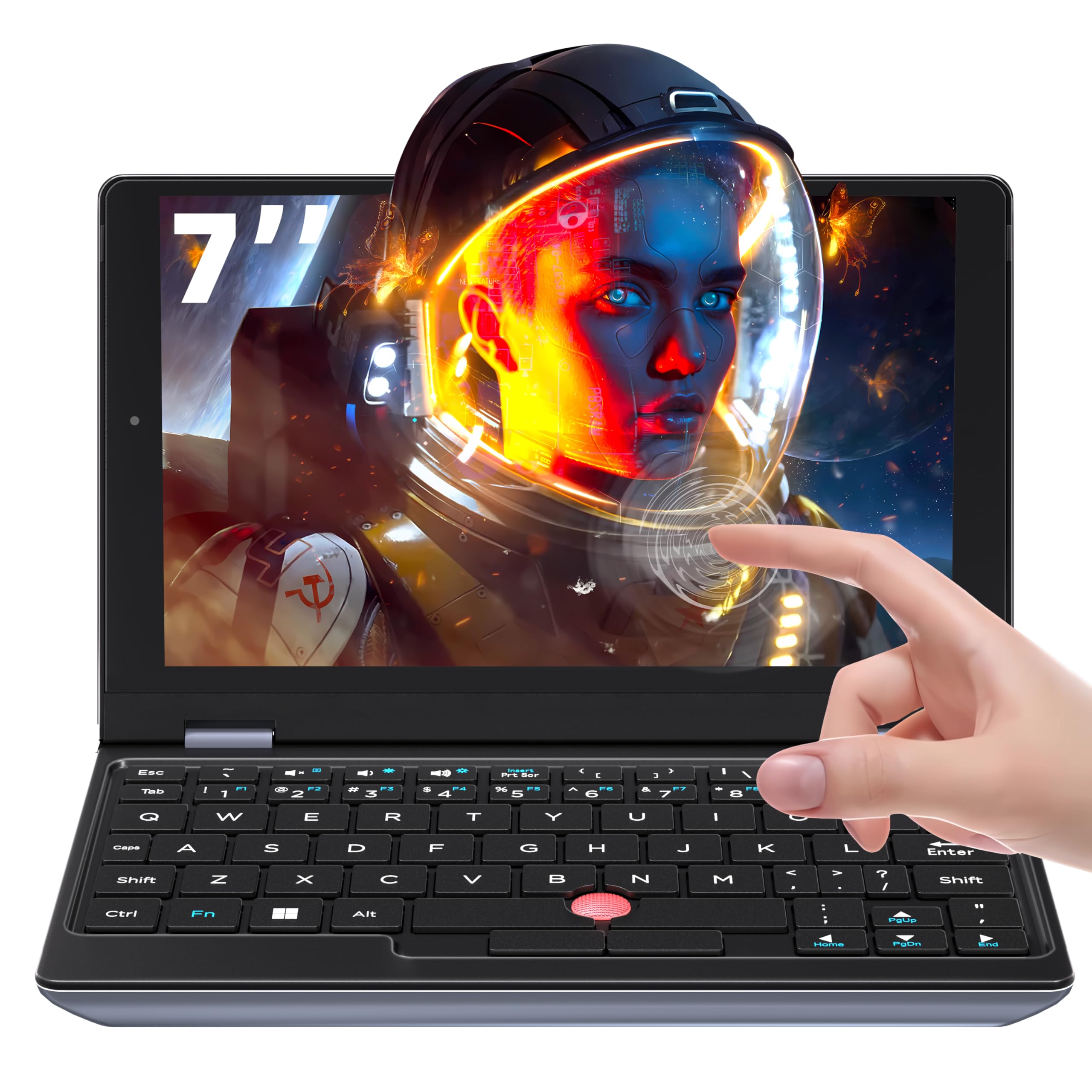 Fsjun 7.0'' Mini Laptop Metal Touchscreen, Celeron Processor N95