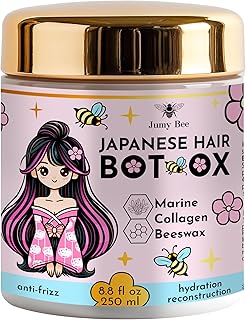 HAIR MASK FOR DAMAGED HAIR TREATMENT Japanese BTX - 8.8 oz Collagen & Keratin Treatment with Beeswax & Seaweed, Intense Hydration, Anti-Frizz,Formaldehyde-Free,Protein Repair for Dry Hair
