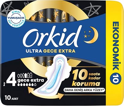 Orkid Ultra Hijyenik Ped Gece Ekstra 10 Adet