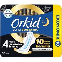 Orkid Ultra Hijyenik Ped Gece Ekstra Boy 4 Ekonomik Paket 10 Adet Ped