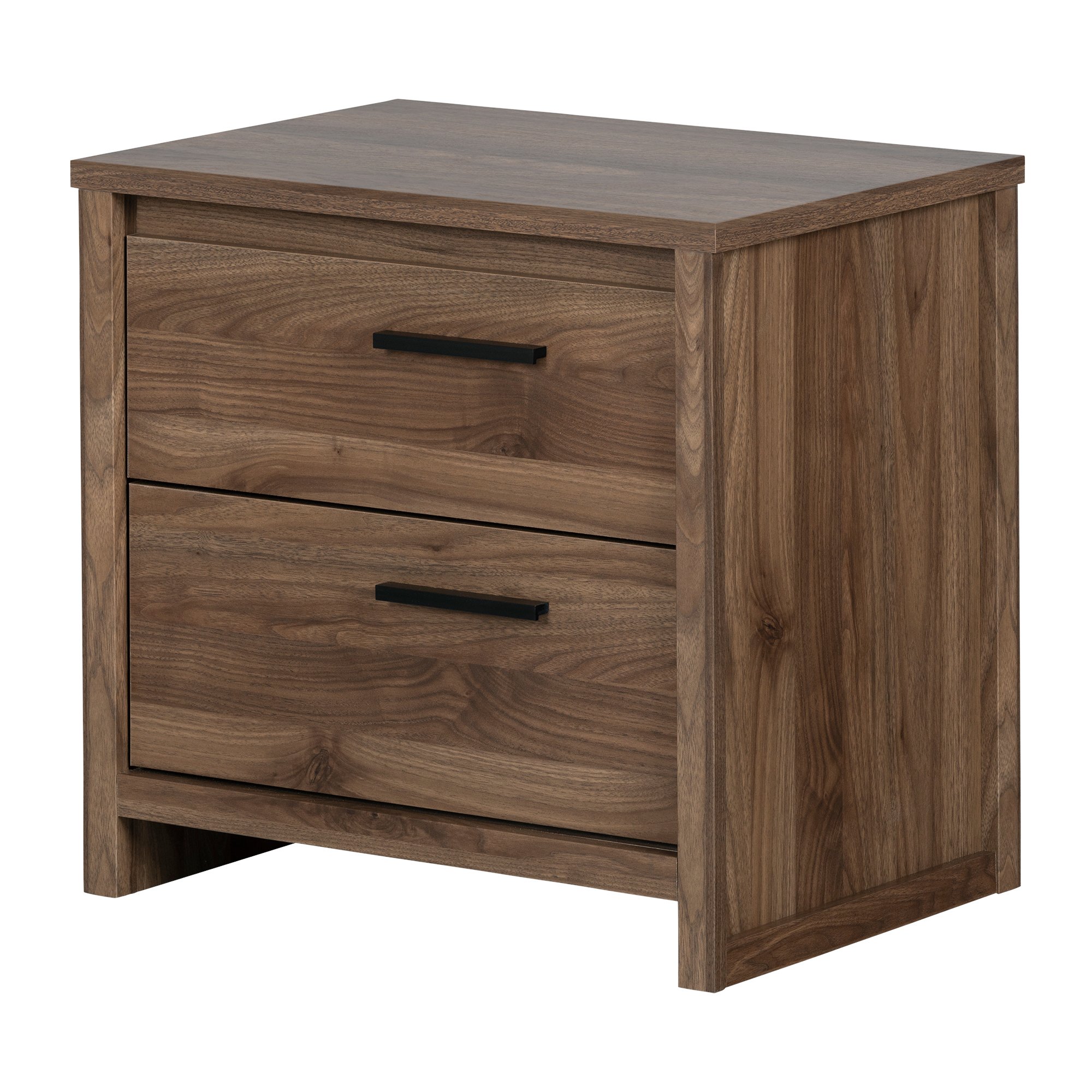 Used*** South Shore Tao 2Drawer Nightstand, Natural Walnut for sale