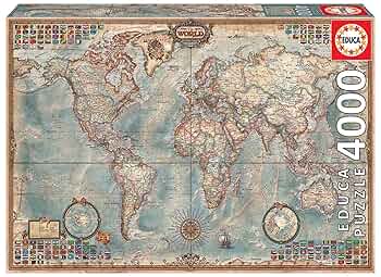 4000ピース ジグソーパズルEduca 世界の行政地図【ピース不足可能性あり】 4000ピース ジグソーパズルEduca 世界の行政地図【ピース不足