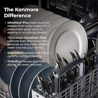 Kenmore 24 Built-In Dishwasher - White