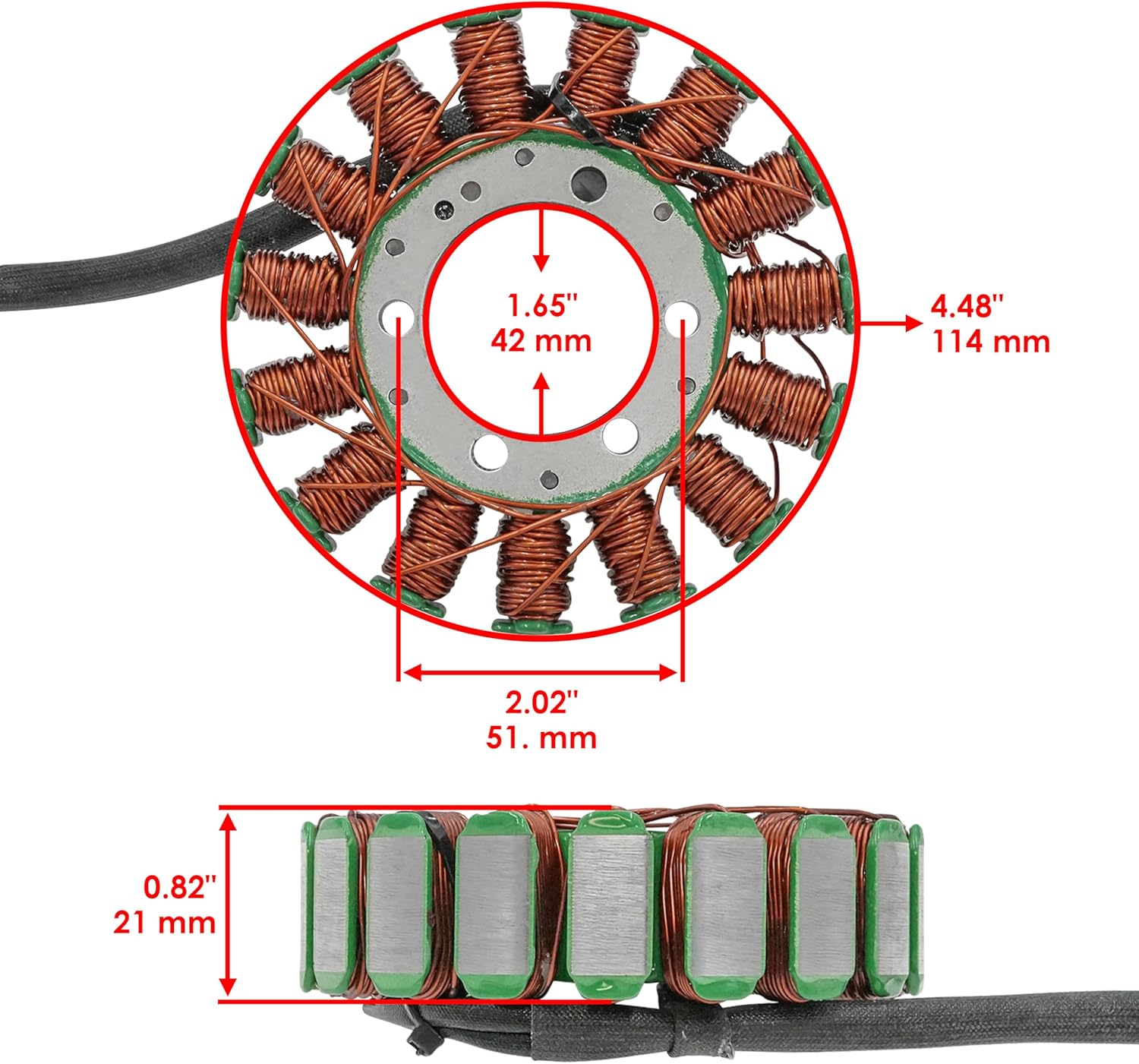 Caltric Stator Compatible With Honda Sxs700M2 Sxs700M4 Pioneer 700 700-4 2014-2020 Alternator
