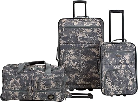 review Rockland 3 Piece Luggage Set, ACU CAMO
