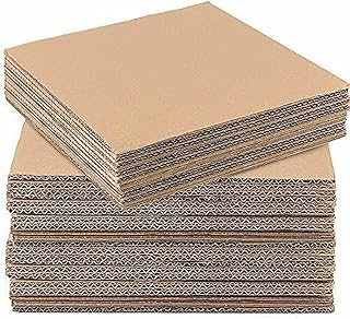 36 Corrugated Cardboard Sheets 12 x 12 Inches Brown Kraft Large Craft Paper Squares Thick Flat Card Board Inserts for Packing Shipping Crafts Mailing Dividers Packaging by Gift Boutique