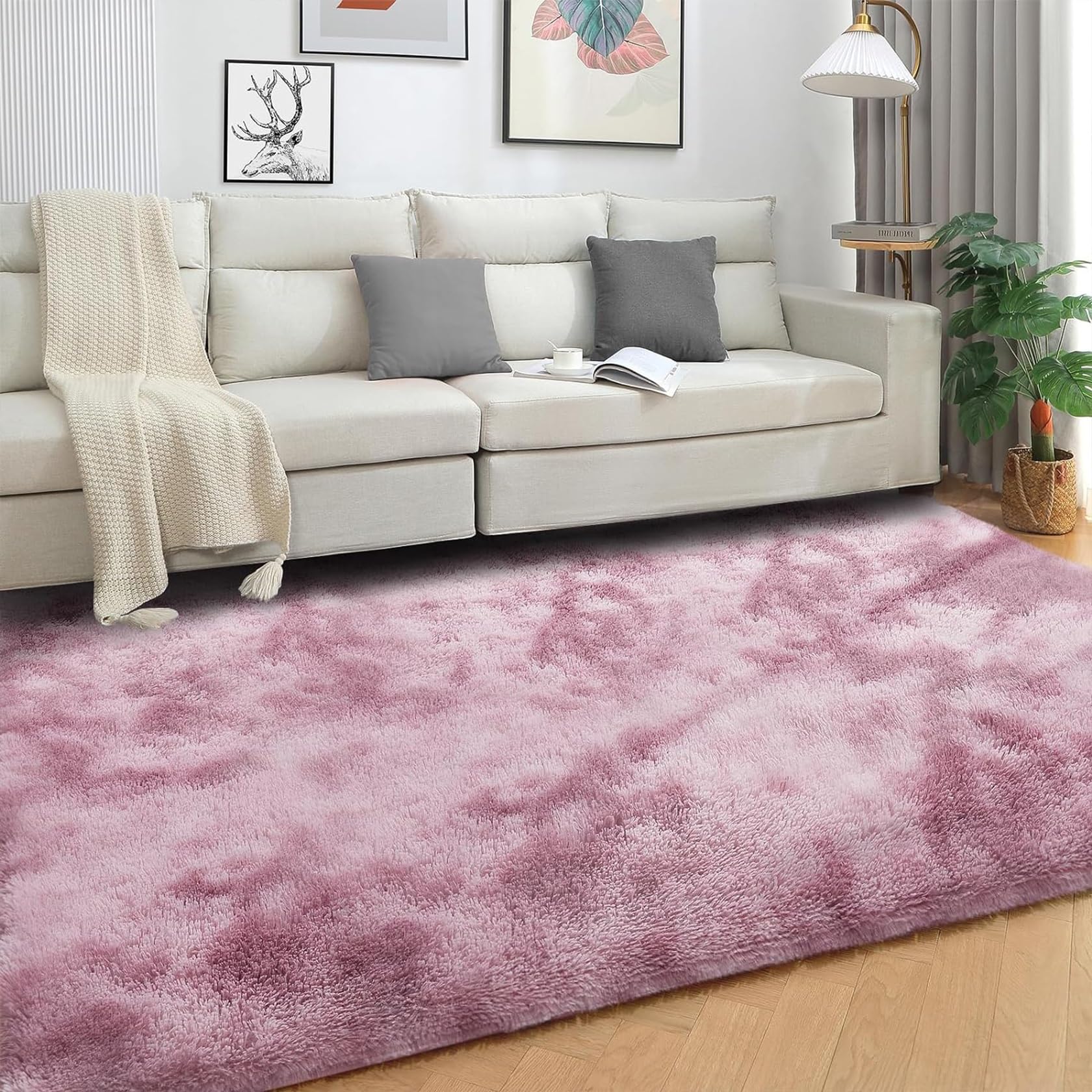 Dywany Do Prania W Pralce 80 x 160 cm Dywan Nie Gubi Włosia Łatwy Dywaniki W Stylu Vintage Do Salonu Różne Rozmiary Do Sypialni, Różowy