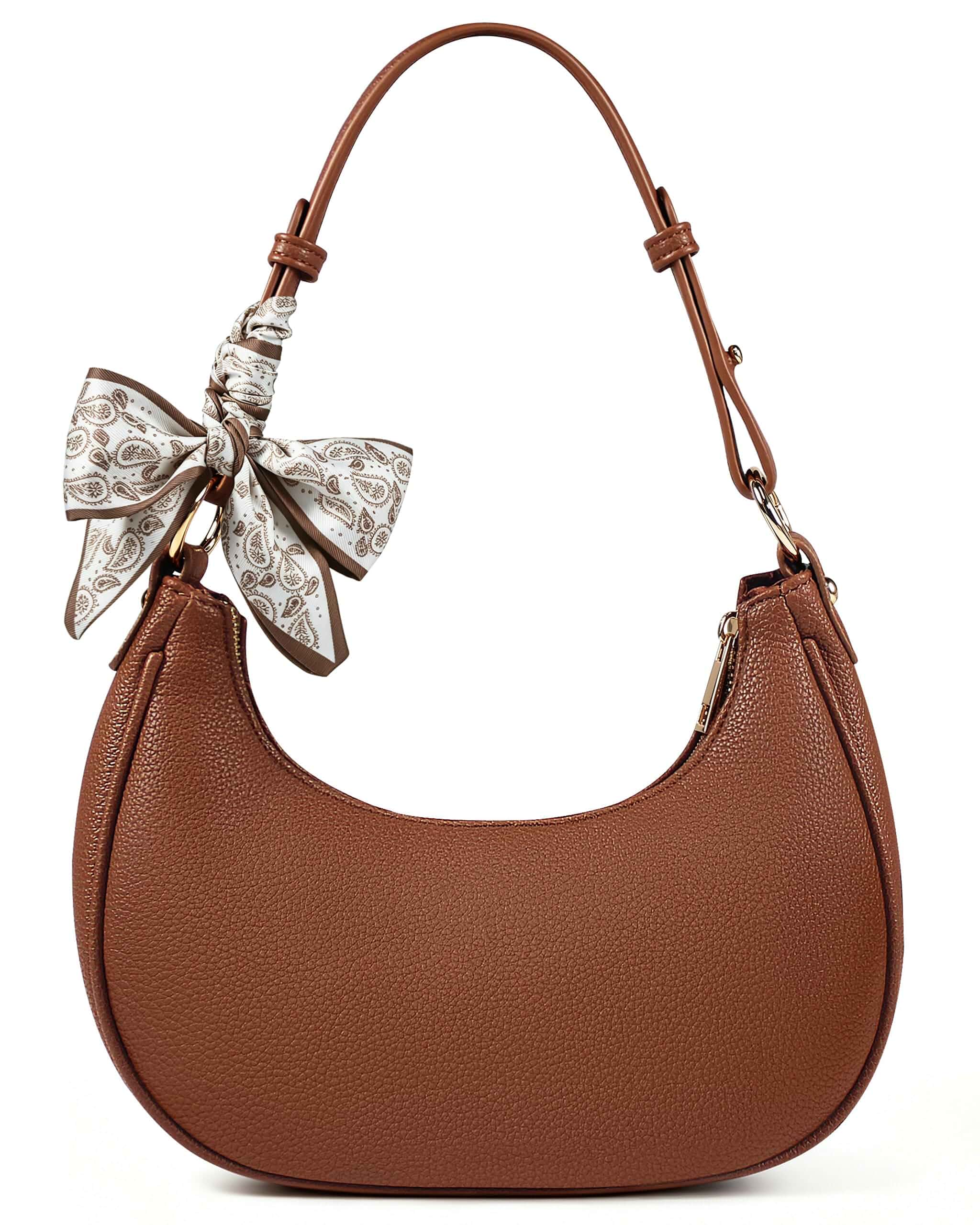 Crescent Shoulder Bag for Women Small Leather Underarm Handbag Half Moon Purse, Adjustable Shoulder Strap, Lightweight and Waterproof Clutch Purses for Daily Use