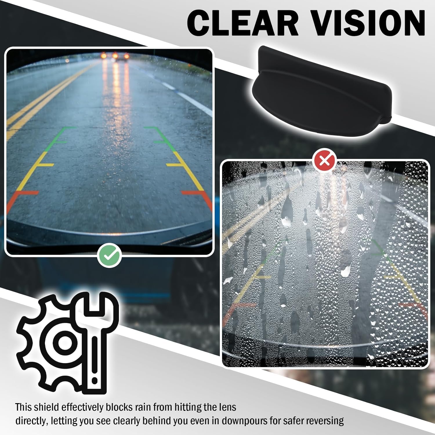 Visière de Protection caméra de recul pour Peugeot Rifter BJ AB 2018, étanche Anti-Pluie pour Objectif de caméra arrière de Voiture Durable