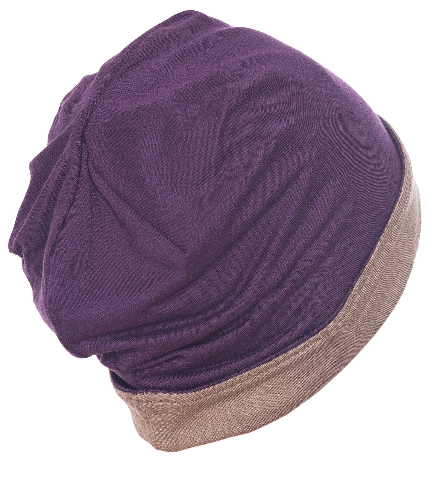 Deresina Headwear Women's Mulberry-Umber Deresina's Unisex Reversible Bamboo Beanie For Chemo ( - One Size)